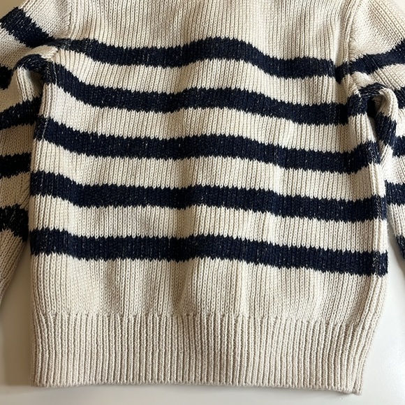 Baby Gap Shawl Collar Striped Cardigan Toddler 3 years blue Organic Cotton - Picture 5 of 12